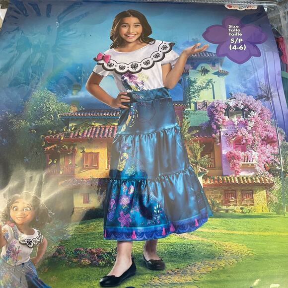 Disney Encanto Mirabel Costume Girls Small (4-6) New in Bag - Picture 2 of 9